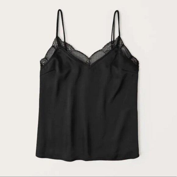 Abercrombie & Fitch Black Lace Trim Cami - Picture 1 of 5
